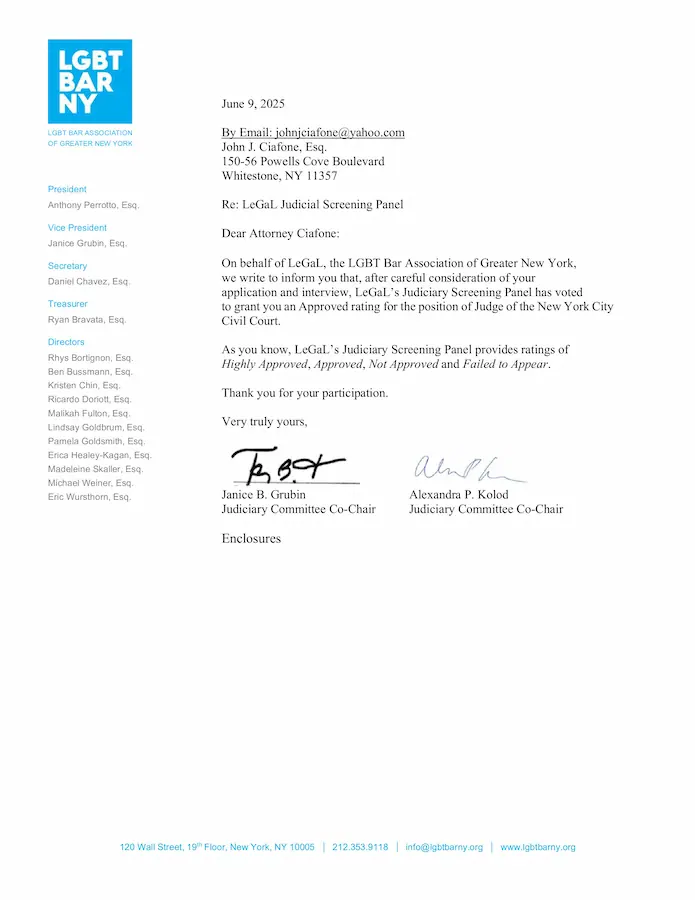 Rating Letter